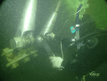 水中ワイヤーロープ点検