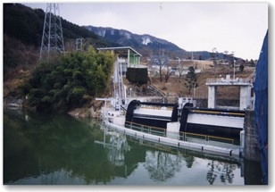 南向ダム 半円形アバ設置